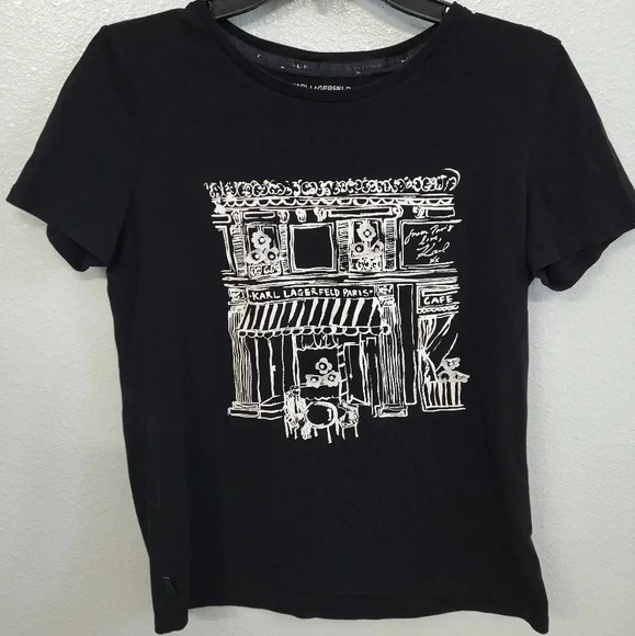 Karl Lagerfeld Paris Cafe T-Shirt - Picture 5 of 12